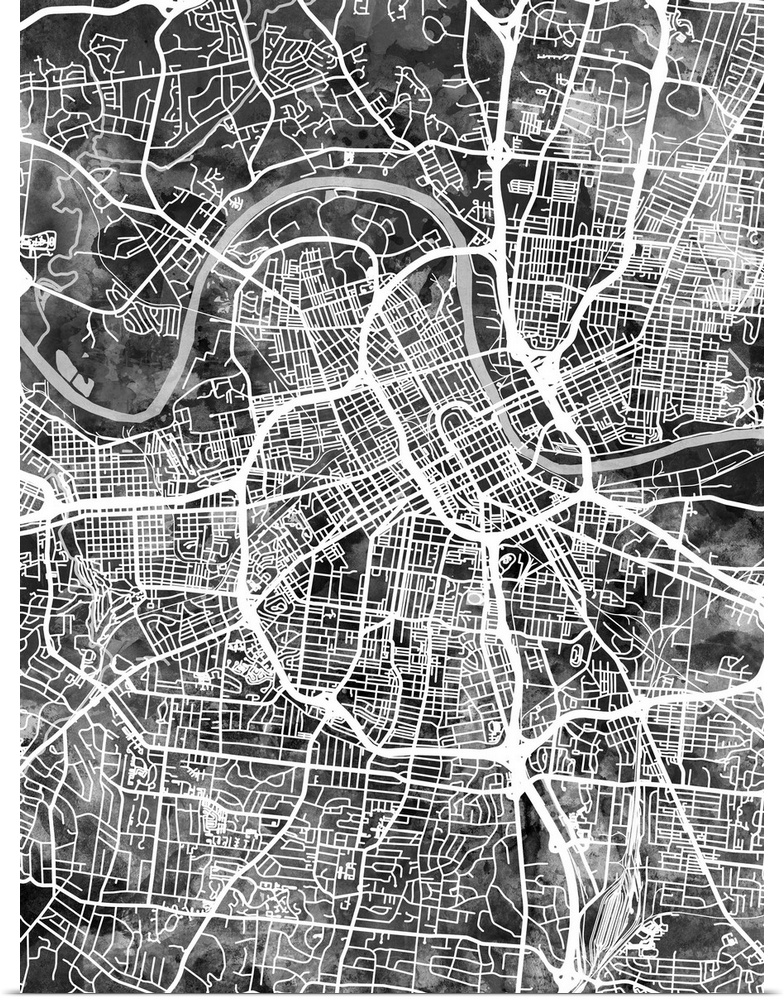 Facts more than Poster Print Wall Artwork enled Nashville Tennessee Metropolis Map image relating to Printable Map of Nashville named Information above Poster Print Wall Artwork enled Nashville Tennessee Metropolis Map